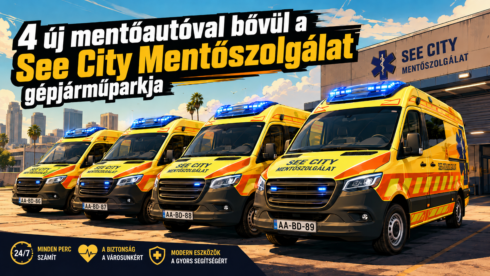 4 új mentőautó
